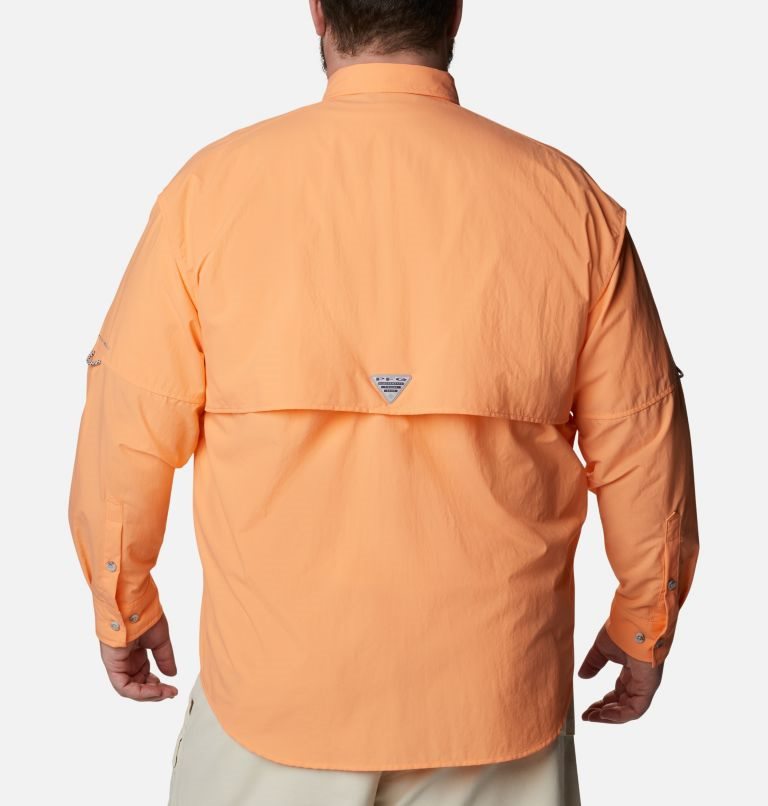 Men's Columbia PFG Bahama II Long Sleeve Shirts Orange | Plus Size CA-PL341